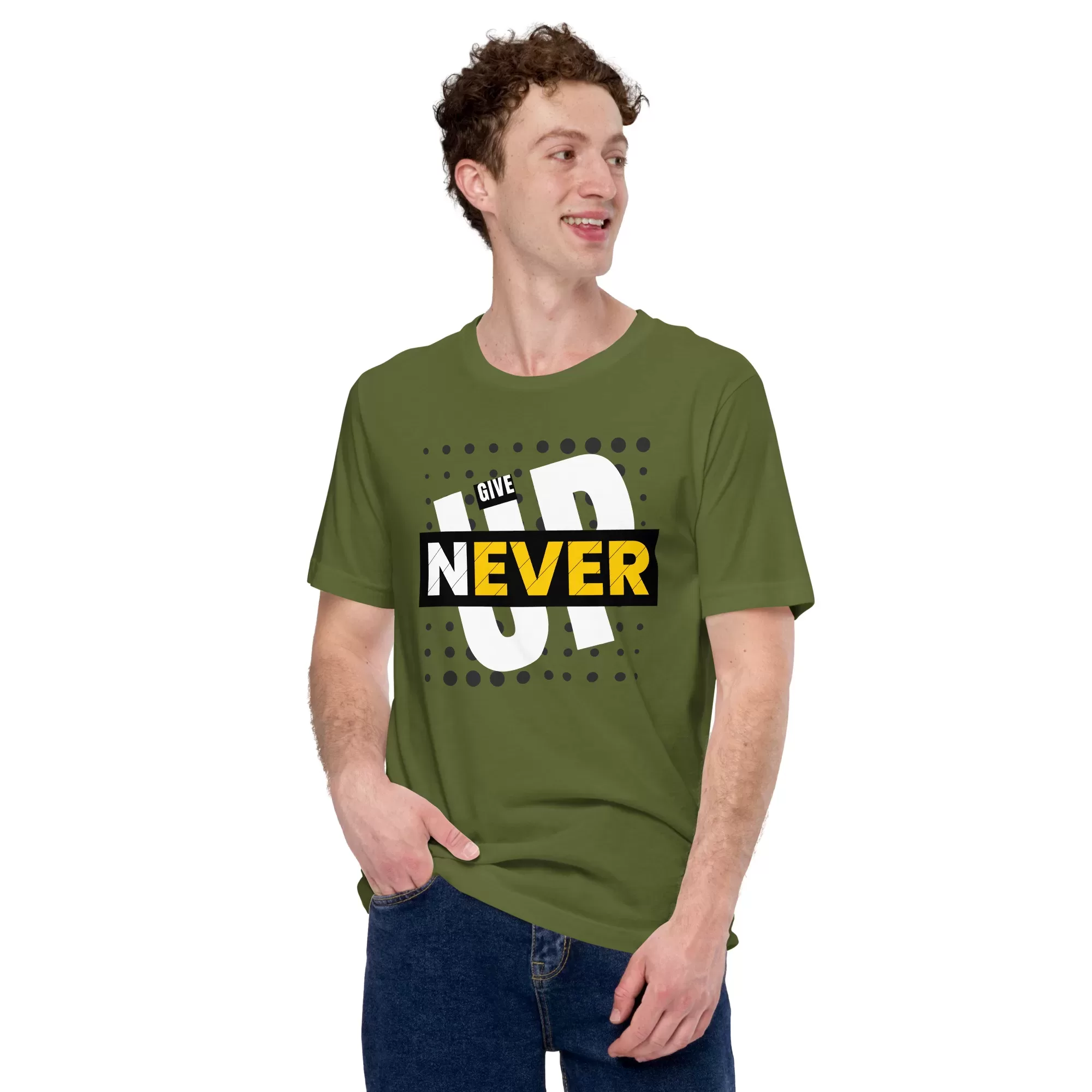 Men’s Never Give Up Graphic Tee - Image 2