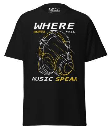 Where Words Fail Music Speaks Graphic Tee