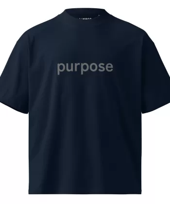 Alternative view of Purpose Graphic Tee — Minimalist White Oversized Men's T-Shirt