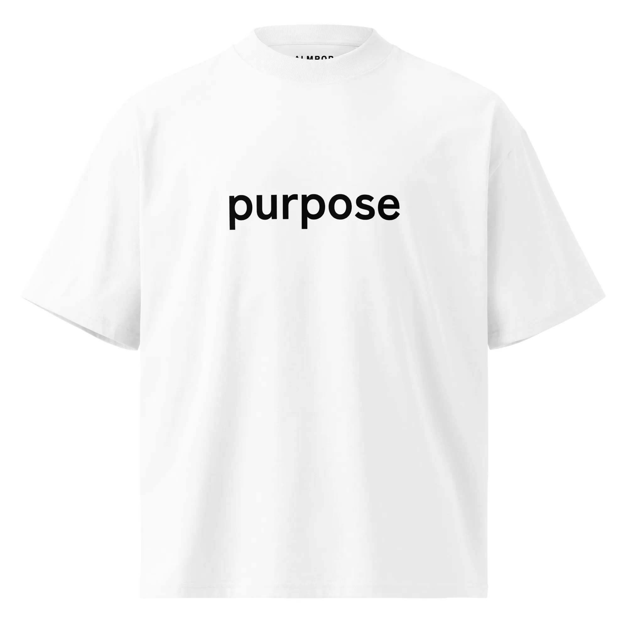 Purpose Graphic Tee — Minimalist White Oversized Men's T-Shirt